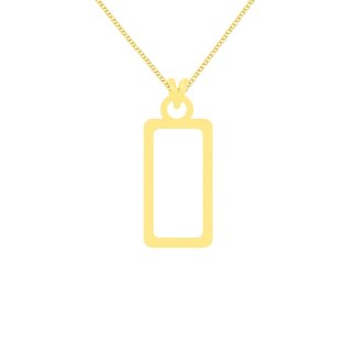 گردنبند طلا 18 عیار زنانه مدل مستطیل GN002 — تصویر 2 از 2