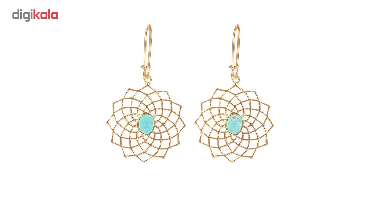 گوشواره طلا 18 عیار ترنج مدل TE13 — تصویر 2 از 3