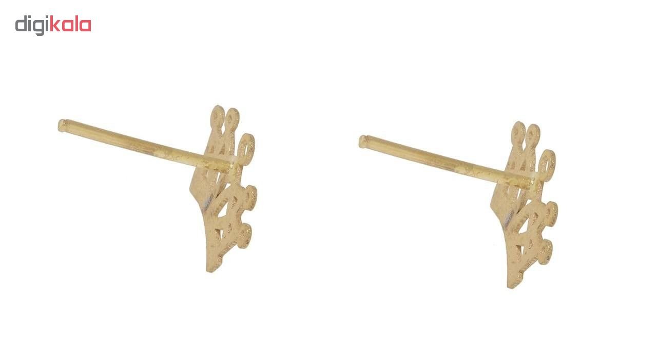 نیم ست طلا 18 عیار زنانه طرح تاج کد SG565 — تصویر 6 از 7
