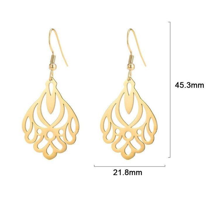 گوشواره طلا 18 عیار زنانه قیراط کد GH3692 — تصویر 3 از 4