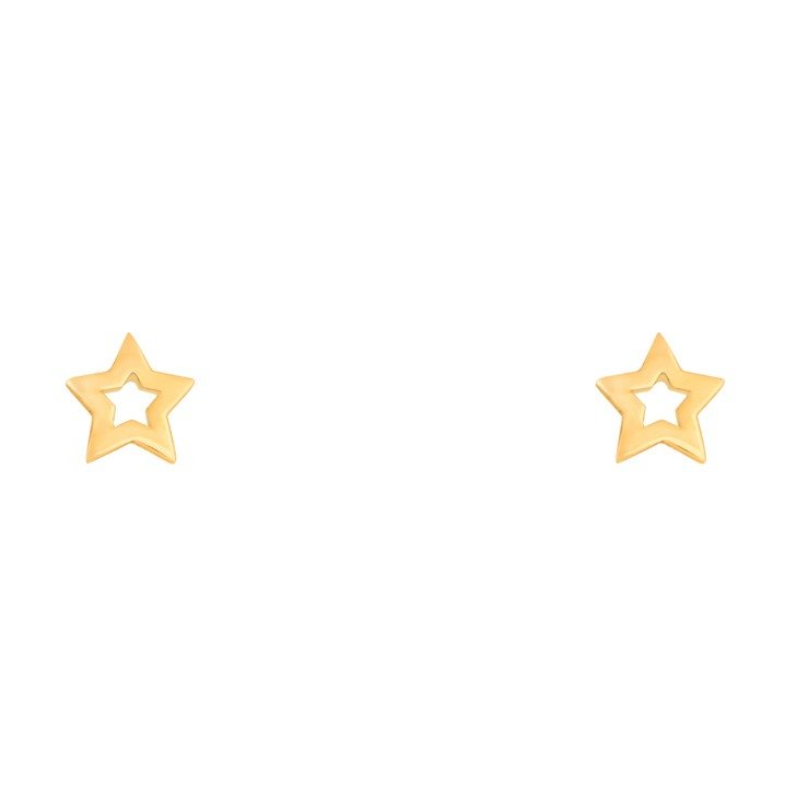 گوشواره میخی طلا 18 عیار زنانه نیکان گلد مدل فروزش — تصویر 1 از 2