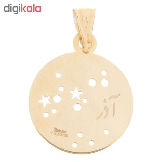آویز گردنبند طلا 18عیار آریاگلد مدل R170 — تصویر 2 از 2