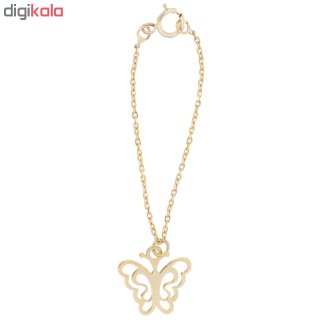 آویز ساعت طلا 18 عیار زنانه طرح پروانه کد SG413 — تصویر 2 از 2