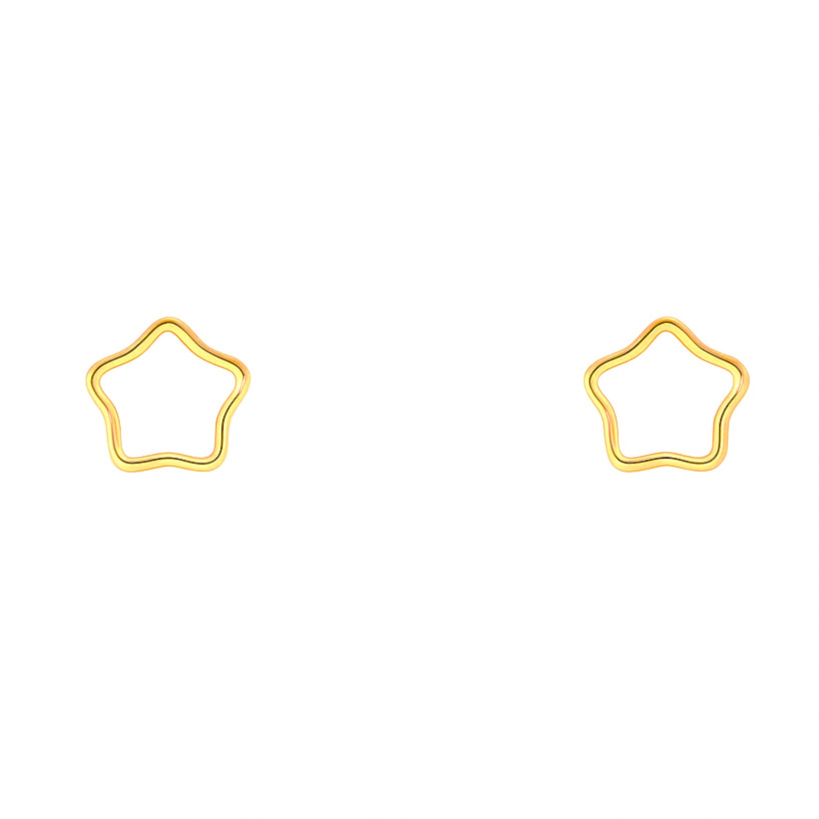 گوشواره میخی طلا 18 عیار زنانه نیکان گلد مدل ستاره — تصویر 1 از 2