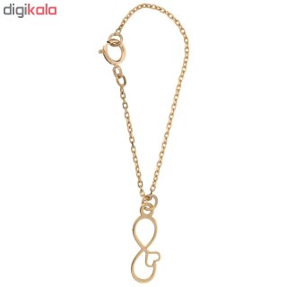 آویز ساعت طلا 18 عیار زنانه طرح بی نهایت و قلب کد SG326 — تصویر 2 از 2