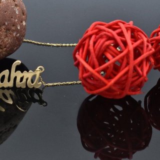 گردنبند طلا 18 عیار زنانه طرح اسم زهرا کد 369M63 — تصویر 4 از 4