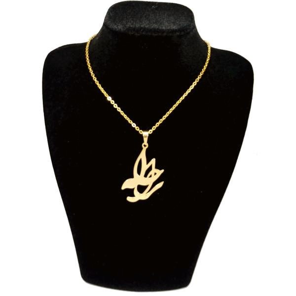 گردنبند طلا 18 عیار زنانه طرح راحله کد UN0032 — تصویر 1 از 2
