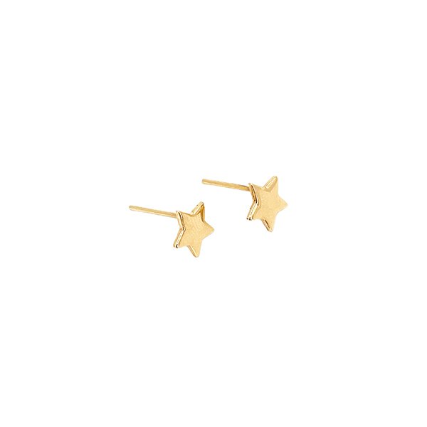 گوشواره طلا 18 عیار زنانه مدل ستاره کد Es1107 — تصویر 3 از 4