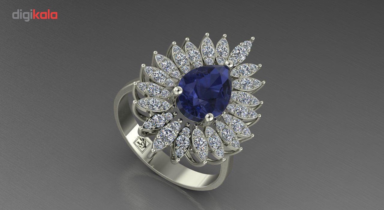 انگشتر طلا 18 عیار اونیکست مدل 1949 Sapphire — تصویر 3 از 6