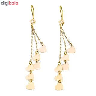 گوشواره طلا  18 عیار زنانه کد EA189 — تصویر 3 از 3