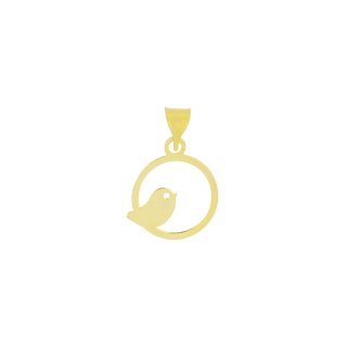 آویز گردنبند طلا 18 عیار زنانه مدل پرنده GP008 — تصویر 2 از 2