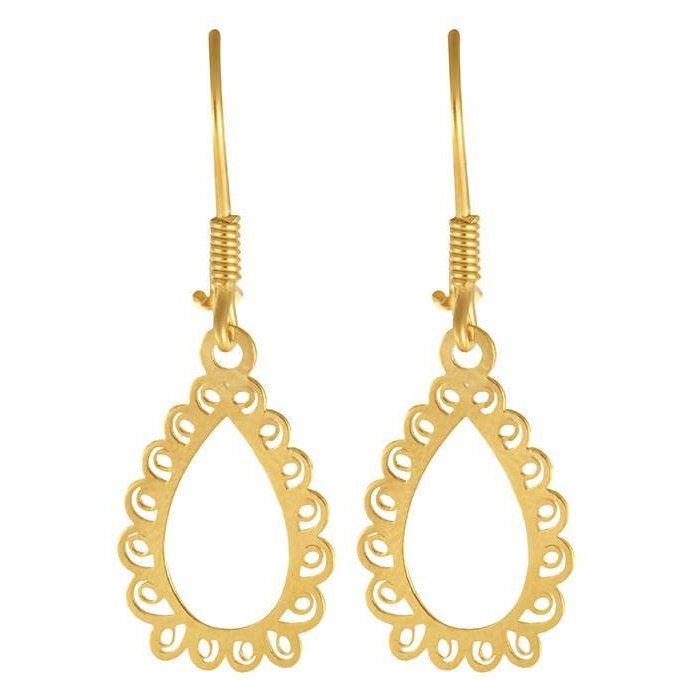 گوشواره طلا 18 عیار زنانه زرلوکس طرح اشک کد zr43 — تصویر 1 از 3