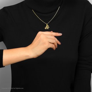 گردنبند طلا 18 عیار زنانه با زنجیر حلقه‌ای (فلامینگو) نیکان گلد مدل پروانه 621 — تصویر 3 از 3