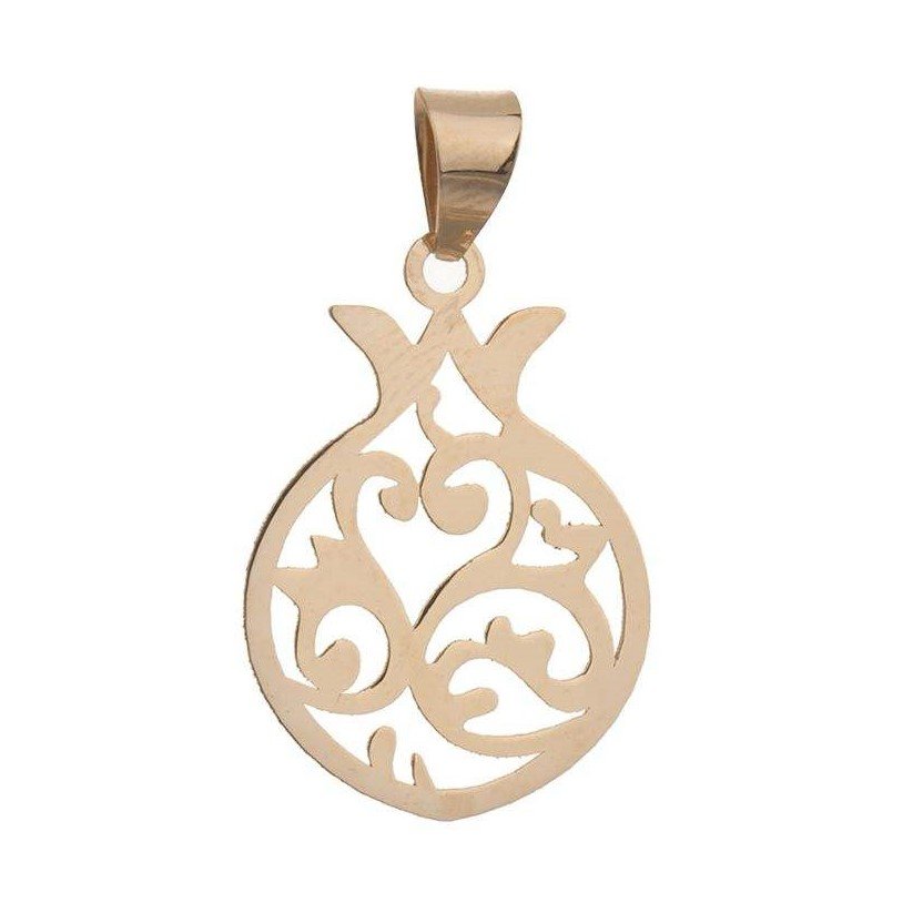 آویز گردنبند طلا 18 عیار زنانه قیراط طرح انار کد GH4363 — تصویر 1 از 3