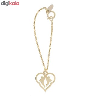 آویز ساعت طلا 18 عیار زنانه طرح قلب کد SG339 — تصویر 2 از 2