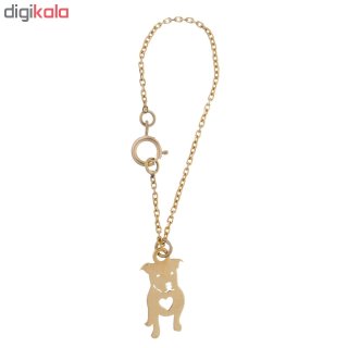 آویز ساعت طلا 18 عیار زنانه طرح سگ کد SG480 — تصویر 2 از 2