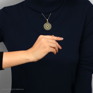 گردنبند طلا 18 عیار زنانه با زنجیر حلقه‌ای (فلامینگو) نیکان گلد مدل NK 5689 — تصویر 4 از 4