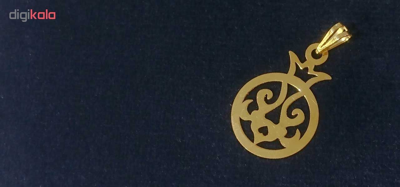 آویز گردنبند طلا 18 عیار کانیار گالری مدل انار P11 — تصویر 2 از 3
