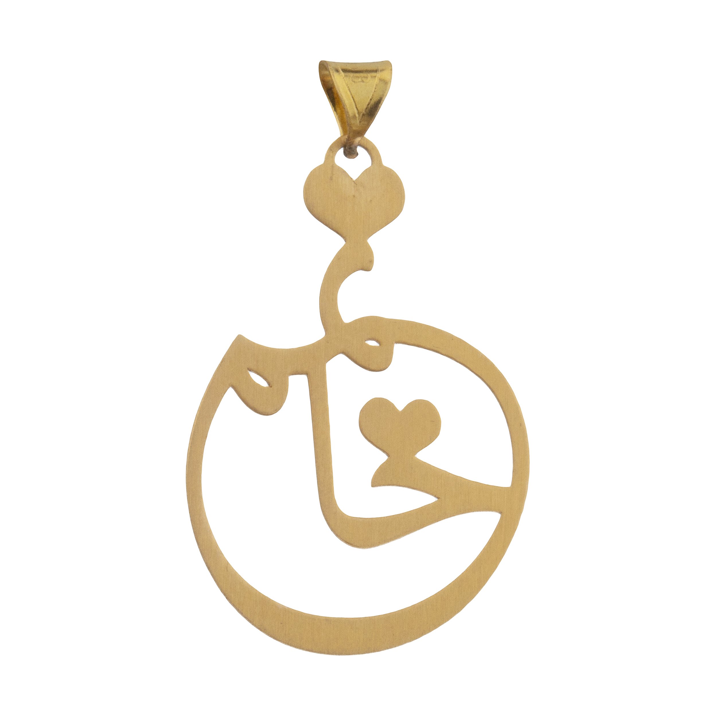 آویز گردنبند طلا 18 عیار زنانه نیکان گلد طرح خانومم کد 6990 — تصویر 1 از 2