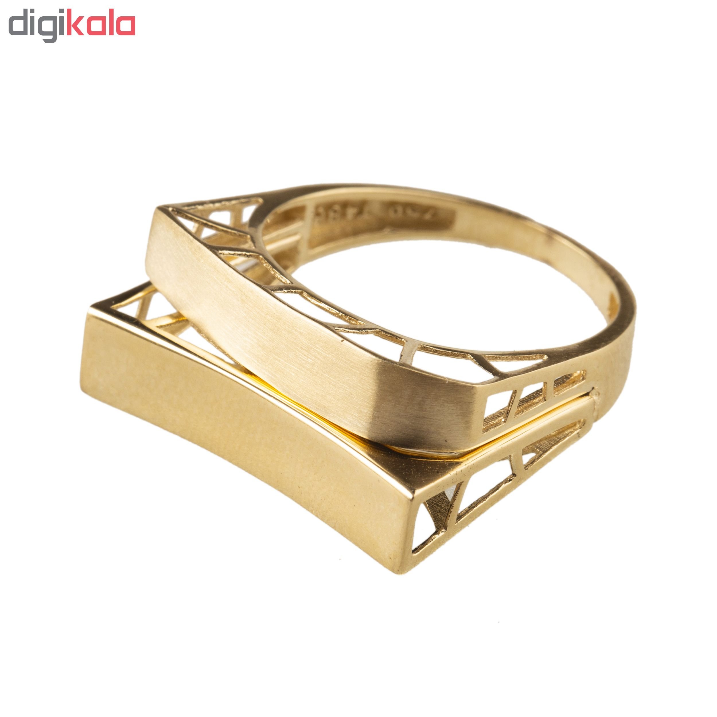انگشتر طلا 18 عیار زنانه کد R145 — تصویر 2 از 5