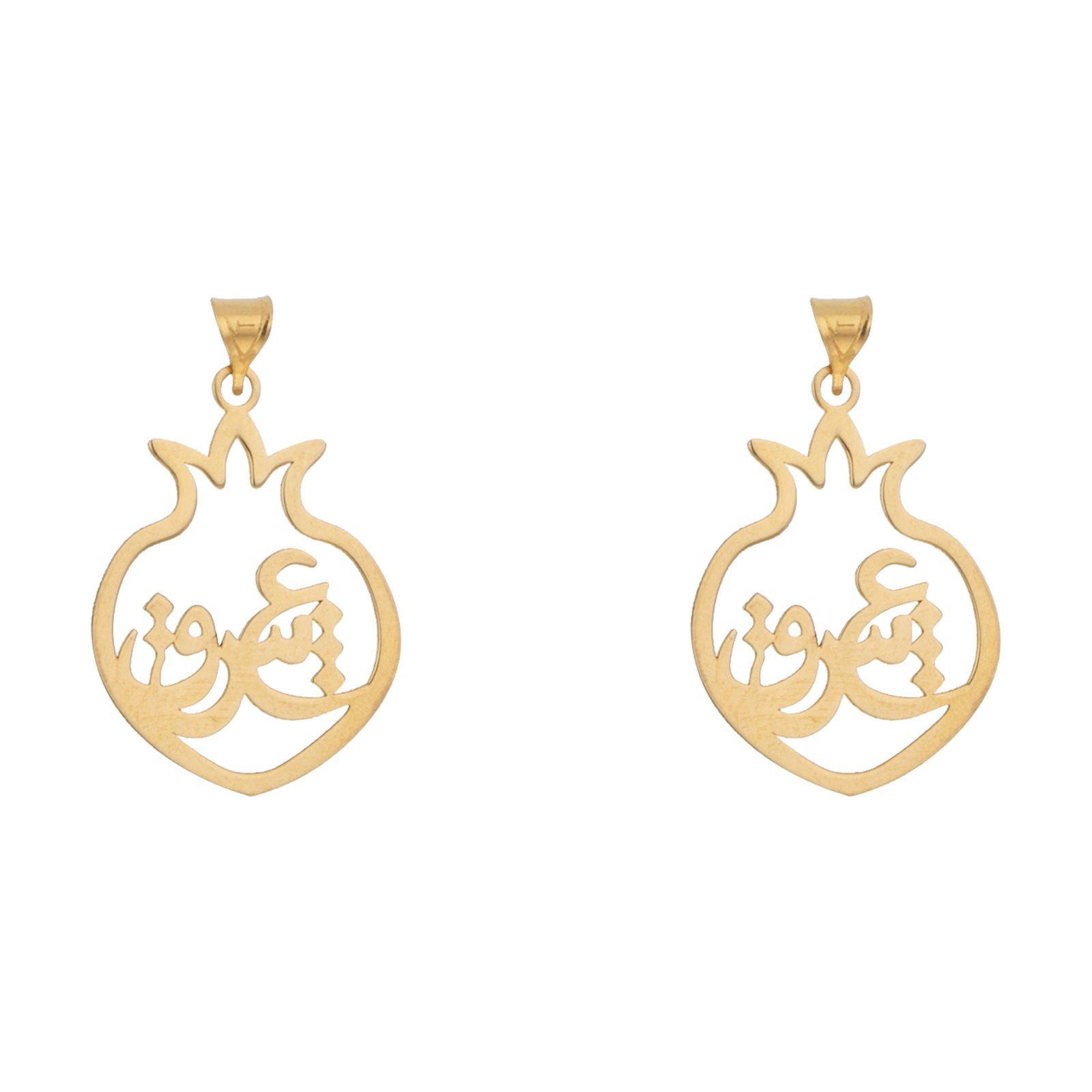 گوشواره طلا 18 عیار زنانه قیراط طرح عشق کد GH4785 — تصویر 1 از 3