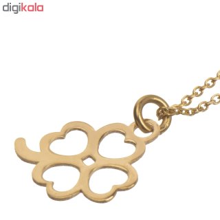 آویز ساعت طلا 18 عیار زنانه طرح گل چهار پر کد SG315 — تصویر 3 از 3