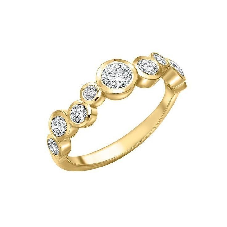 انگشتر طلا 18 عیار زنانه قیراط طرح دایره کد GH6173 — تصویر 1 از 3