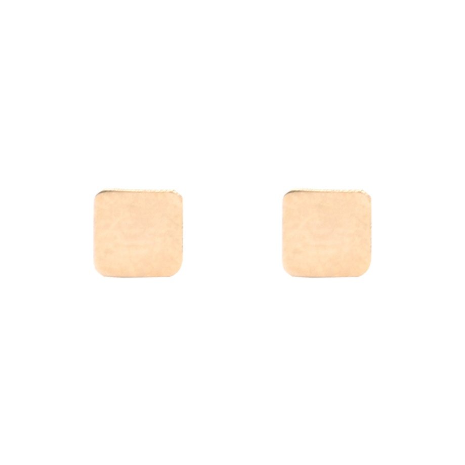 گوشواره طلا 18 عیار زنانه طرح مربع مدل GE016 — تصویر 1 از 2