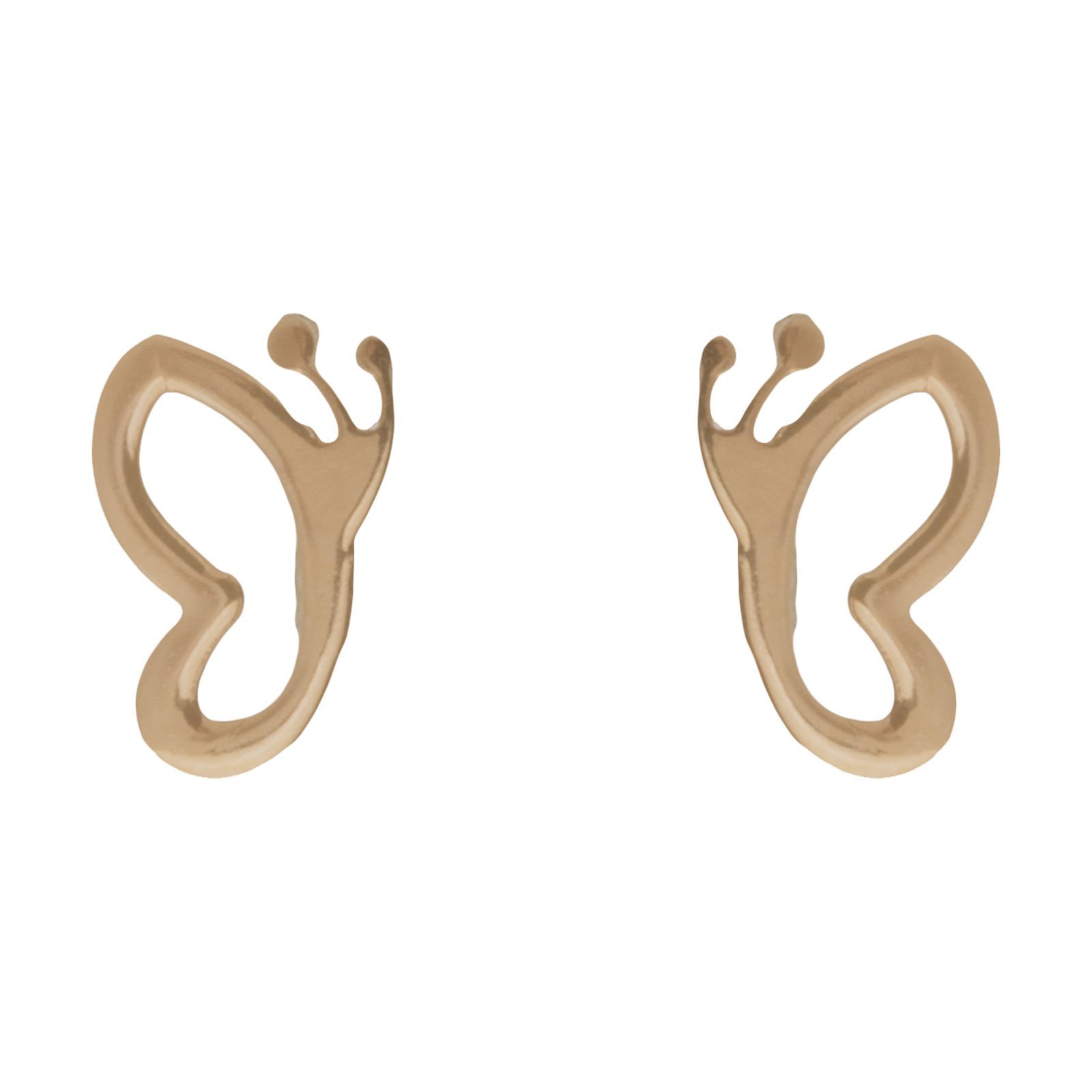 گوشواره طلا 18 عیار زنانه قیراط طرح پروانه کد GH4775 — تصویر 2 از 4