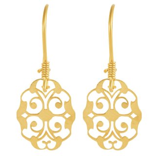 گوشواره عصایی طلا 18 عیار زنانه نیکان گلد مدل عصایی — تصویر 1 از 2