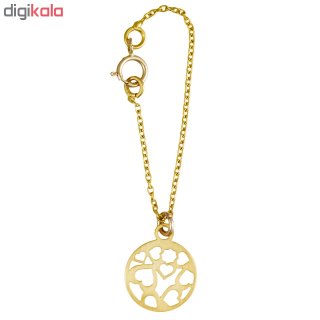 آویز ساعت طلا 18 عیار زنانه طرح قلب کد SG407 — تصویر 2 از 2