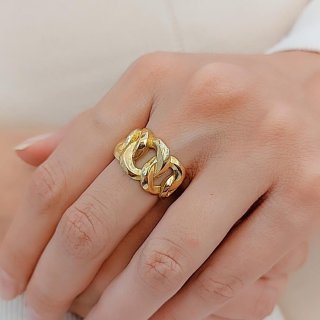 انگشتر طلا 18 عیار زنانه مدل  F0028 — تصویر 2 از 2