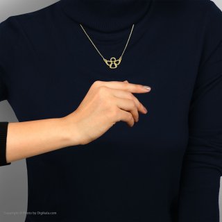 گردنبند طلا 18 عیار زنانه با زنجیر حلقه‌ای (فلامینگو) نیکان گلد مدل فرشته — تصویر 4 از 4