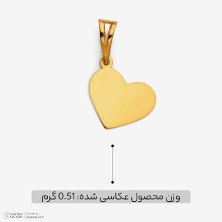 آویز گردنبند طلا 18 عیار زنانه نیکان گلد طرح قلب — تصویر 4 از 4
