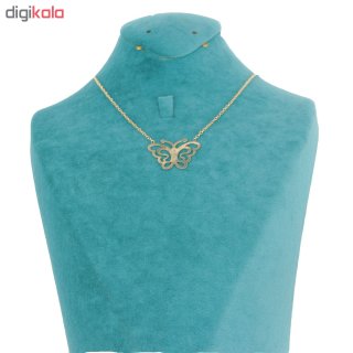 گردنبند طلا 18عیار زنانه طرح پروانه کد 06112.1.09 — تصویر 2 از 2