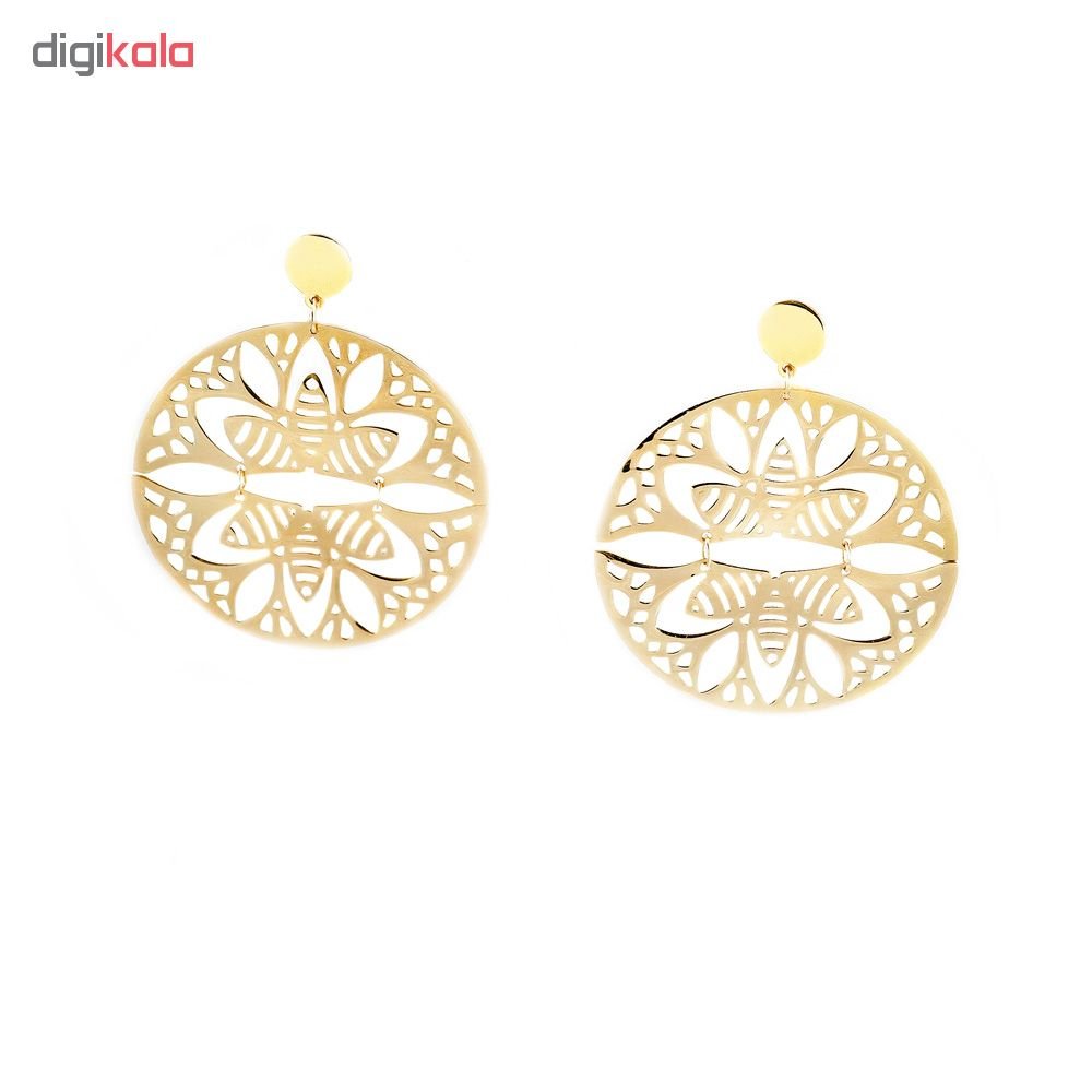 گوشواره طلا 18 عیار زنانه زیبا زر کد 38914 — تصویر 2 از 3