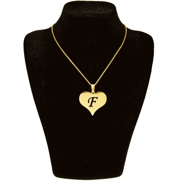 گردنبند طلا 18 عیار زنانه طرح F کد UN0111 — تصویر 1 از 2