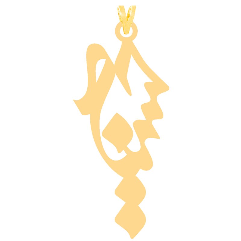 آویز گردنبند طلا 18 عیار مردانه نیکان گلد طرح حسین — تصویر 1 از 2