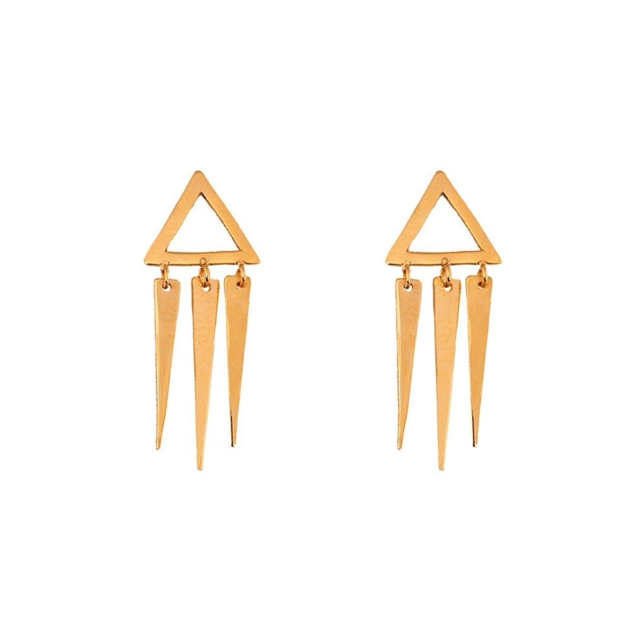 گوشواره طلا 18 عیار زنانه مدل مثلث کد Es1106 — تصویر 1 از 4