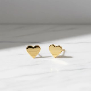 گوشواره میخی طلا 18 عیار زنانه نیکان گلد مدل قلب — تصویر 2 از 3