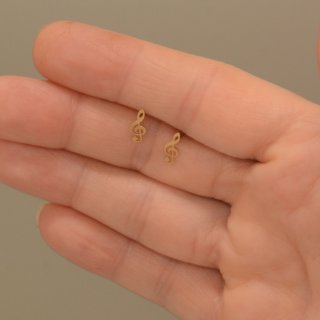 گوشواره میخی طلا 18 عیار زنانه نیکان گلد مدل ساز — تصویر 4 از 4