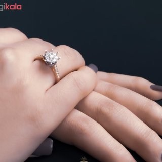 انگشتر طلا ۱8 عیار زنانه کد 01060 — تصویر 3 از 3