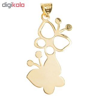 آویز گردنبند طلا 18عیار آریاگلد مدل R195 — تصویر 2 از 2
