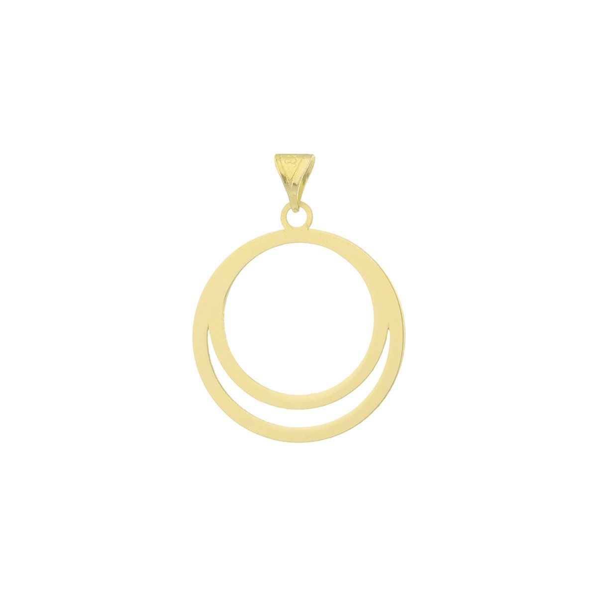 آویز گردنبند طلا 18 عیار زنانه نیکان گلد طرح دایره — تصویر 1 از 3