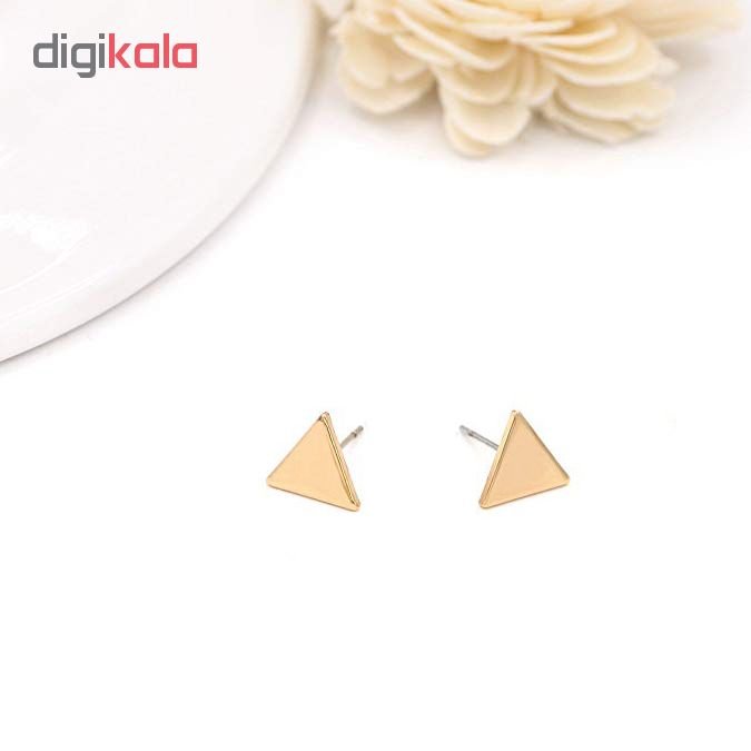 گوشواره طلا 18 عیار نیکان زر مدل GE122 — تصویر 3 از 5